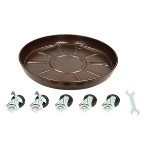 14 Inch Plant Dolly Caddy Stand Heavy Wheel Duty Pot Rolling Black Patio Planter - Picture 1 of 17