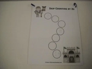 Math Skip Counting By 2's Write-On/Wipe-Off Flip Book 10 Pages Laminated New! - Picture 1 of 10