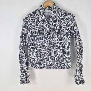 Tommy bahama mens jacket size 2XS white grey splatter linen collar 095270 - Picture 1 of 10