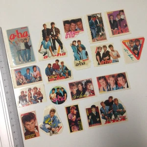 A-HA 19 mini stickers & autogrammkarte, Bravo magazine 1980's Morten Harket rare - Bild 1 von 12