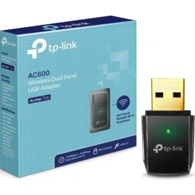 Adattatore da USB a Rete Wifi AC600 2.4-5GHz Doppia Banda TP-Link Archer T2U - Immagine 1 di 4