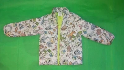 DISNEY Store Toy Story 4 LightWeight Puffer Jacket Kids Size 4 Gray Green Used  - Image 1 of 4