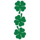 Shamrock Green (2") 4 Leaf Clover Decal Stickers (Pack of 3) High-quality Decals