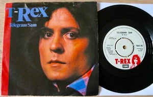 T. REX TELEGRAM SAM 7" EMI (1982) EX- POP ROCK GLAM BOLAN UK (RE) - Picture 1 of 3
