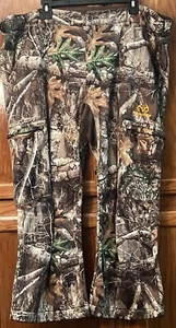 Realtree Edge Camo Stretch Waste Scent Factor Fleece Lined Pants Zip Pockets 2XL - Picture 1 of 12