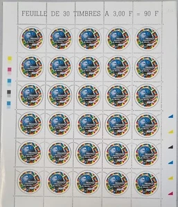 1998 TIMBRE FRANCE Feuille 30 timbres 3170 champion du monde france 98 - Imagen 1 de 2