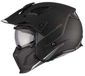 MT STREETFIGHTER FULL FACE OFF ROAD MX MOTORCYCLE CRASH HELMET A1 MATT BLACK - Picture 1 of 8