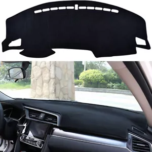For Honda Civic 2016-2021 Black Dashboard Cover Dashmat Dash Anti-Sun Mat Pad - Picture 1 of 9