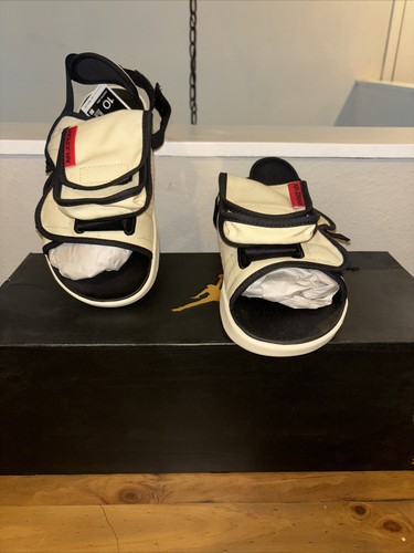 Sandali comfort neri Air Jordan LS Slide taglia 10 da spiaggia marrone chiaro Nike CZ0791 200