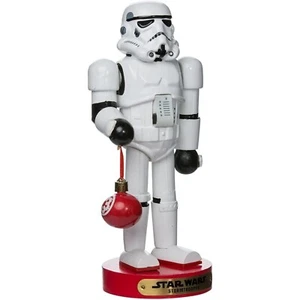 Star Wars Storm Trooper sosteniendo adorno rojo 10 pulgadas cascanueces de Navidad - Imagen 1 de 6