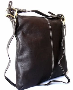 BORSA TRACOLLA MESSENGER UOMO DONNA TESTA MORO PELLE GRANDE - Picture 1 of 12