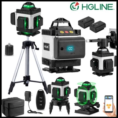 HGLINE 16 Line Laser Level 4D Kreuzlinienlaser Selbstnivellierend 360 Grad Wasserwaage