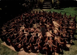 BALI Ketjak Dance Natives Einheimische Postcard Briefmarke Stamp Indonesia ~1975 - Picture 1 of 2