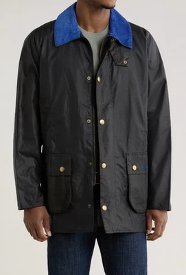 NWT Barbour Bedale 40 Navy Blue Reese Limited Edition Men's Waxed Jacket Tartan - Image 1 of 4