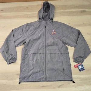 Champion Water Wind Resistant Fullzip Lightweight Hooded Gray Jacket Men Size M - Picture 1 of 16