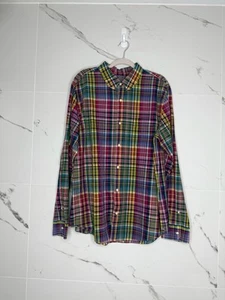 NWT Vince Button-Up Men's Long Sleeve Mix Plaid Color Kilgore Trout XXL Cotton - Picture 1 of 7