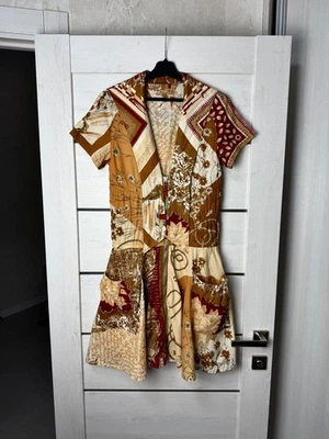 Vintage Jean Paul Gaultier Jeans Donna Patchwork Shirt Dress Paris Size IT 42 - Image 1 of 4