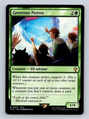 #305 Generous Patron 2025 Final Fantasy Commander Rare - Image 1 of 2