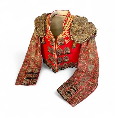 Jaqueta Matador Toreador RARA, AUTÊNTICA Vermelha e Dourada - Imagem 1 de 4