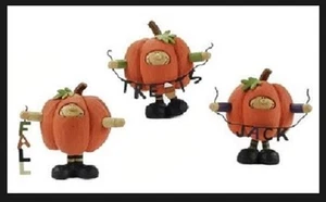 Cubo en flor calabaza niños Halloween 3 figuras truco primitivo trato 83726 - Imagen 1 de 4