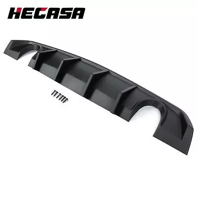 Rear Bumper Diffuser For 12 2013 2014 Dodge Charger SRT8 Lip Spoiler Matte Black - Image 1 of 4