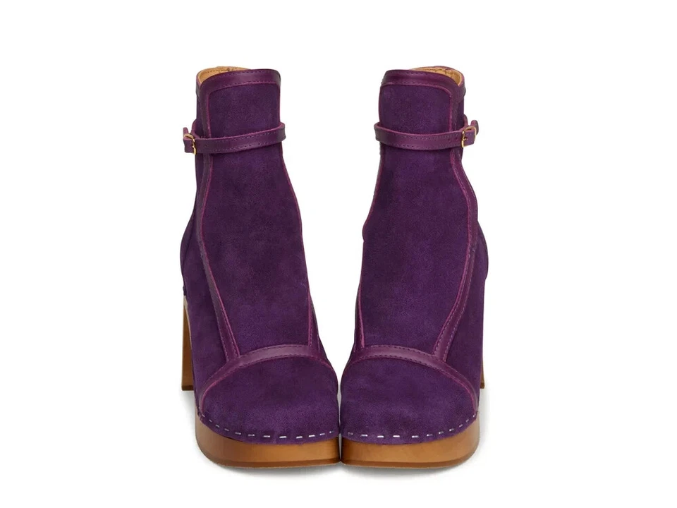 NEW Swedish Hasbeens Sophisticated Jodhpur Clog Booties BOOTS size 37 VIOLA - Image 1 of 1