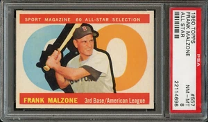 BB - 1960 Topps - #557 - Frank Malzone All Star - PSA 8 - casi nuevo-como nuevo - Imagen 1 de 2