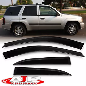4PC Tape On Window Visor Sun Shade Vent For 2002-2006 Chevy Trailblazer Envoy XL - Picture 1 of 9