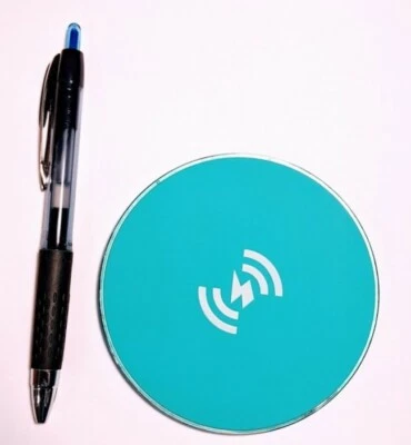 Cargador inalámbrico Qi para iPhone - Más delgado que un bolígrafo - azul Foto 1 de 4