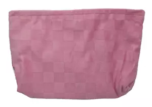 Kosmetiktasche Karomuster rosa mit Reißverschluss Samt Awwbao - Bild 1 von 2