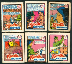 6 Vintage EXOTIC KALIWETE BROTHERS Philippine TEKS / Trading Comic Cards 4 - Picture 1 of 1