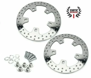 2  Front Brake Disc Rotors & Hardware Harley Electra Glide Road Glide 2014 -23 - Picture 1 of 7