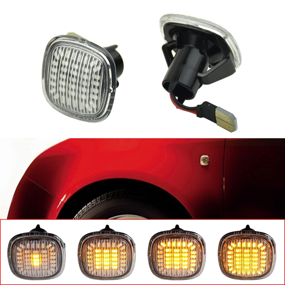 Luz de señalización lateral dinámica LED transparente para Audi A4 B5 1994 1995 1996 1997 1998-1999 Foto 1 de 4