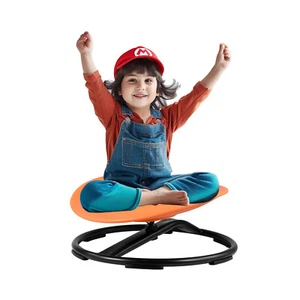 Silla Giratoria Redonda Naranja para Niños, Asiento Giratorio 360°, Silla Giratoria Sensorial - Imagen 1 de 12