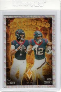 C.J. STROUD NICO COLLINS 2024 PANINI PHOENIX ATESORADO TÁNDEMS WAVE PRIZM - Imagen 1 de 2