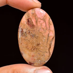 34.50 Cts Genuine Pink Mookaite Loose Gemstone Oval Cabochon 40X25X5 mm - Picture 1 of 6