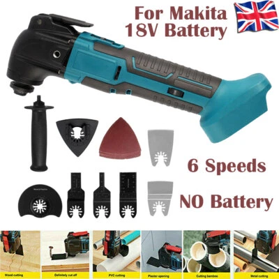 For Makita 18V Li-ion Cordless Oscillating Multi Tool 6 SPEED with Accessories - Image 1 of 4