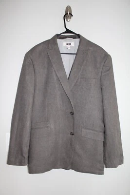 ABRIGO DEPORTIVO MARRÓN ESPIGA JOSEPH ABBOUD MEZCLA LINO/ALGODÓN talla XXL chaqueta Foto 1 de 4