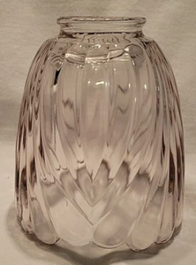 Bell Shaped Clear (w/slight pink tint) Glass Globe Shade for Fan - Picture 1 of 8