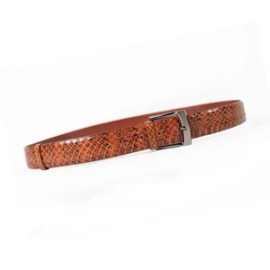 Viet Thanh Womens Belt X-Large Brown Snake Skin Leather 1.25" Wide Western - Picture 1 of 5