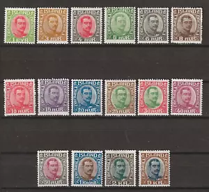 ISLANDIA 1920 SG 116/131 COMO NUEVO - Imagen 1 de 2
