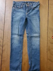 CHAPS BOY'S STRAIGHT FIT CLASSIC DENIM BLUE JEANS SIZE 10- Lightly Worn - Picture 1 of 4