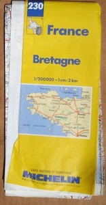 Michelin 230 Map of Bretagne France Vtg 1995 Road Regional - Bild 1 von 4