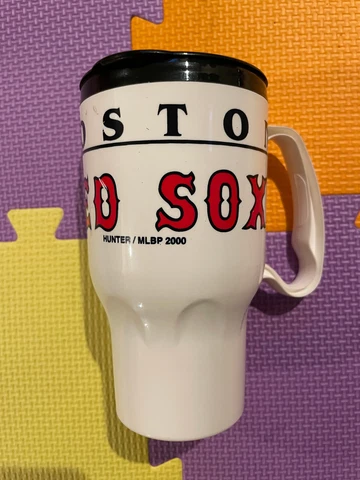 NEW Boston Red Sox Plastic Travel Mug with spin top lid Cover