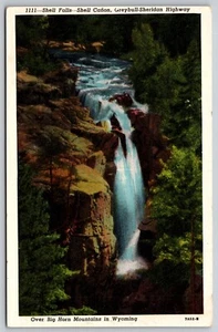 Postal Shell Falls Shell Cañon en Greybull-Sheridan Highway Bighorns Wyoming - Imagen 1 de 2