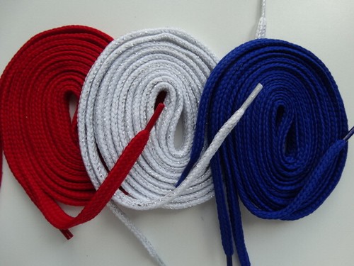 3 x paia di lacci 100 cm piatti rosso bianco argento blu ~ scarpe da ginnastica scarpe da skate Converse