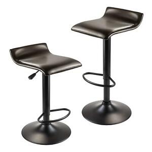 Winsome Paris Set of 2 Airlift Adjustable Stool 93232 Barstool