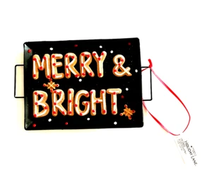 Macys Holiday Lane Merry And Bright Black 1 Cookie Tray Gingerbread Cookies - Picture 1 of 7