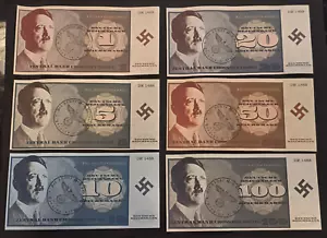 Third Reich Adolf Hitler Currency collection Novelty money WW2 WWII German - Picture 1 of 6