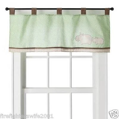 Cenefa de ventana hipopótamo manchada Sumersault 44x15 verde marrón vivero Foto 1 de 4